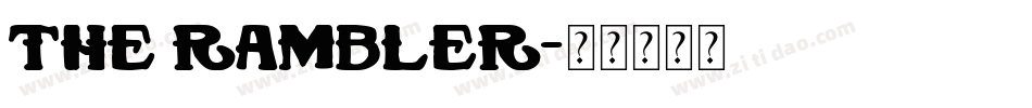 The Rambler字体转换